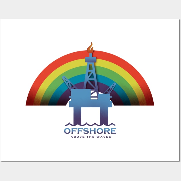 Offshore rainbow Wall Art by damnoverload